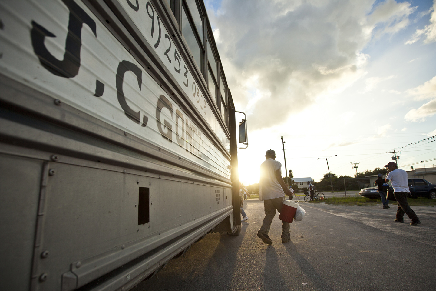 Evening bus