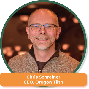 Chris Schreiner, Oregon Tilth CEO celebrates 50 years with bold leadership transformation.